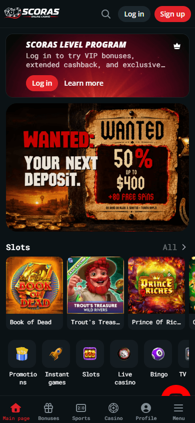 scoras_casino_homepage_mobile