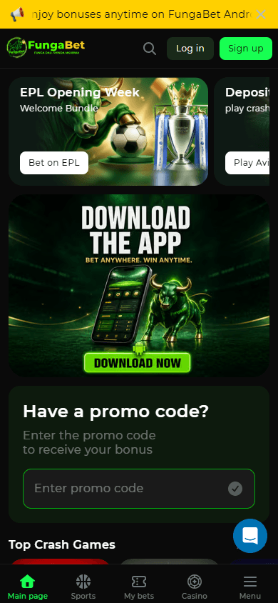 fungabet_casino_homepage_mobile