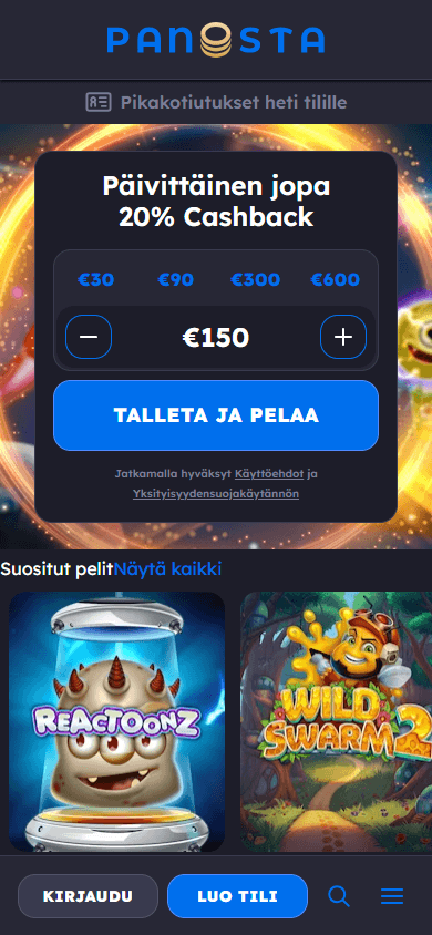 panosta_casino_homepage_mobile