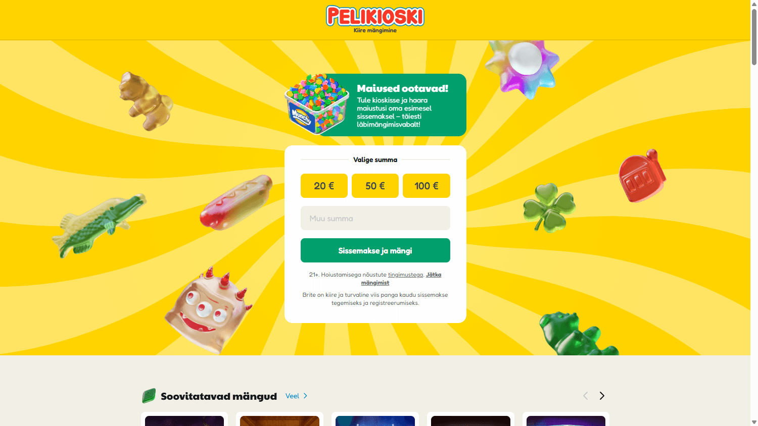 pelikioski_casino_homepage_desktop