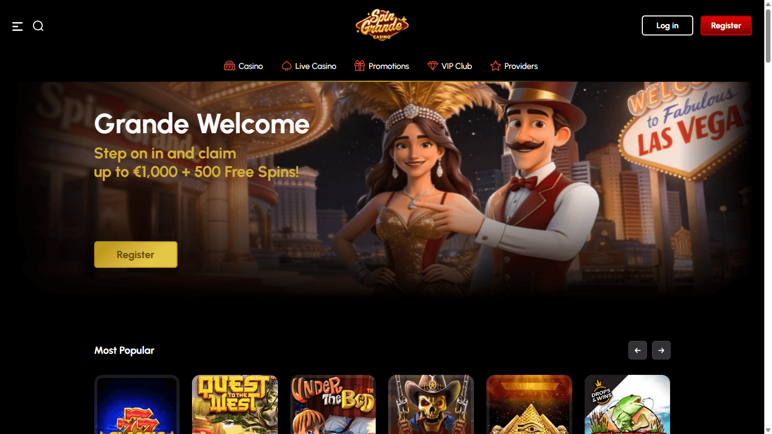 SpinGrande_Casino_homepage_desktop