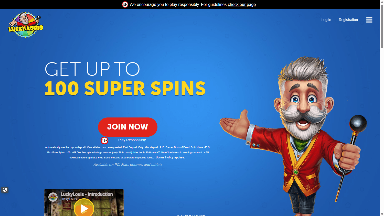 luckylouis_casino_homepage_desktop