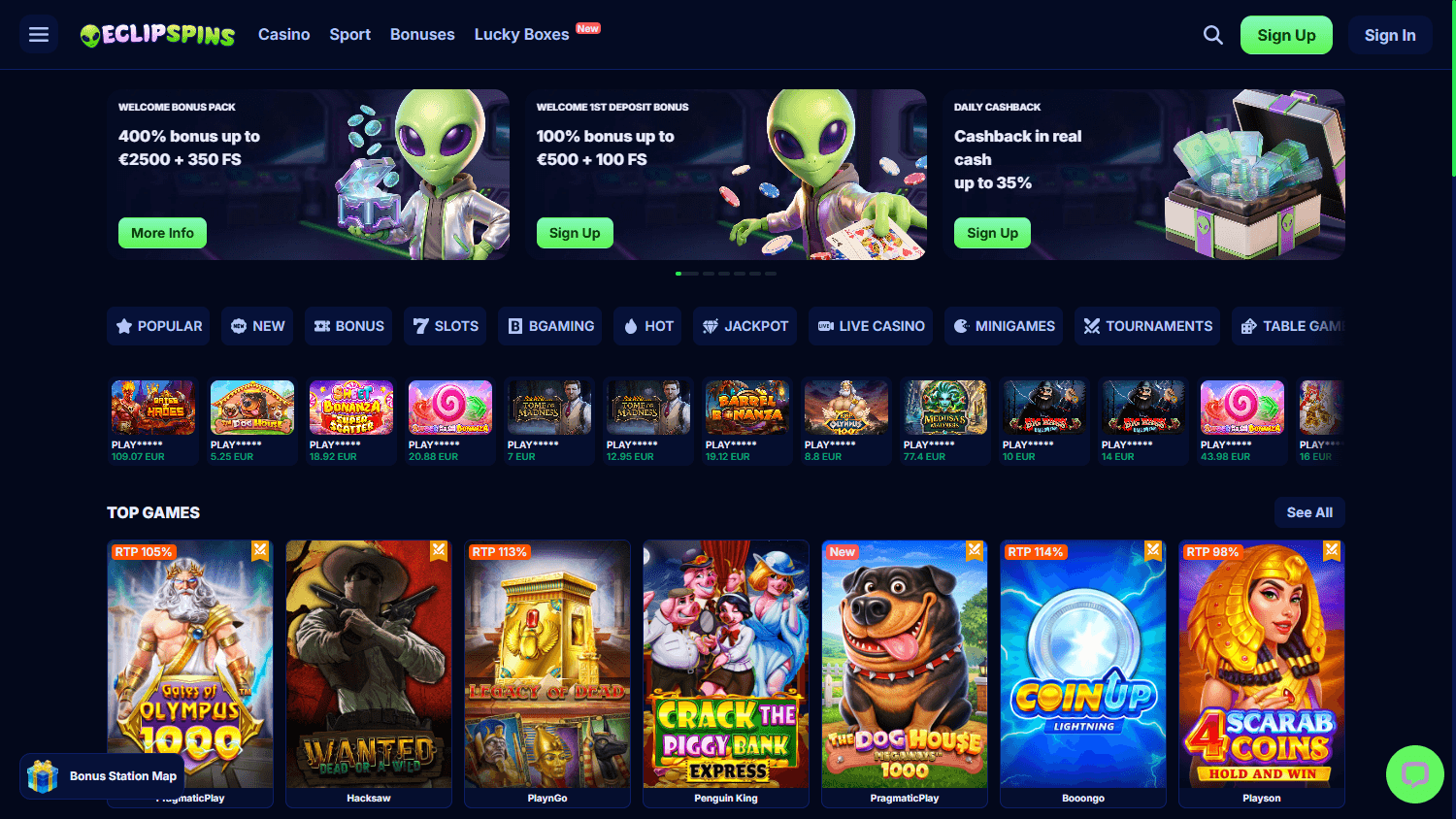 eclipspins_casino_homepage_desktop