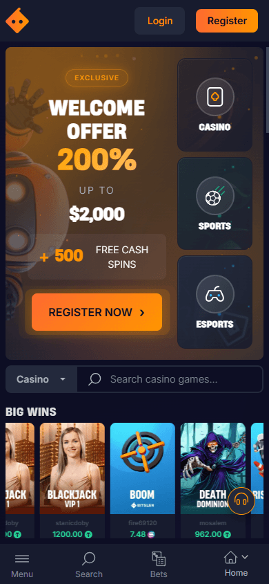 bitsler_casino_homepage_mobile