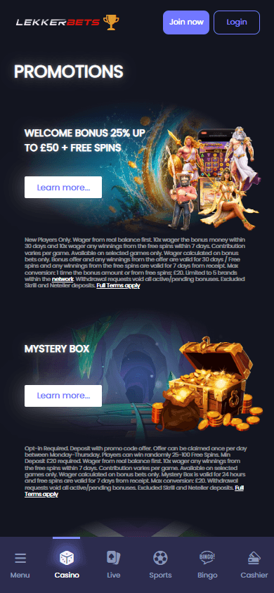 LekkerBets_Casino_promotions_mobile