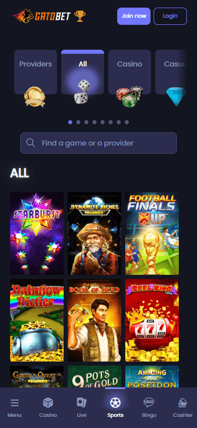 Gatobet_Casino_game_gallery_mobile