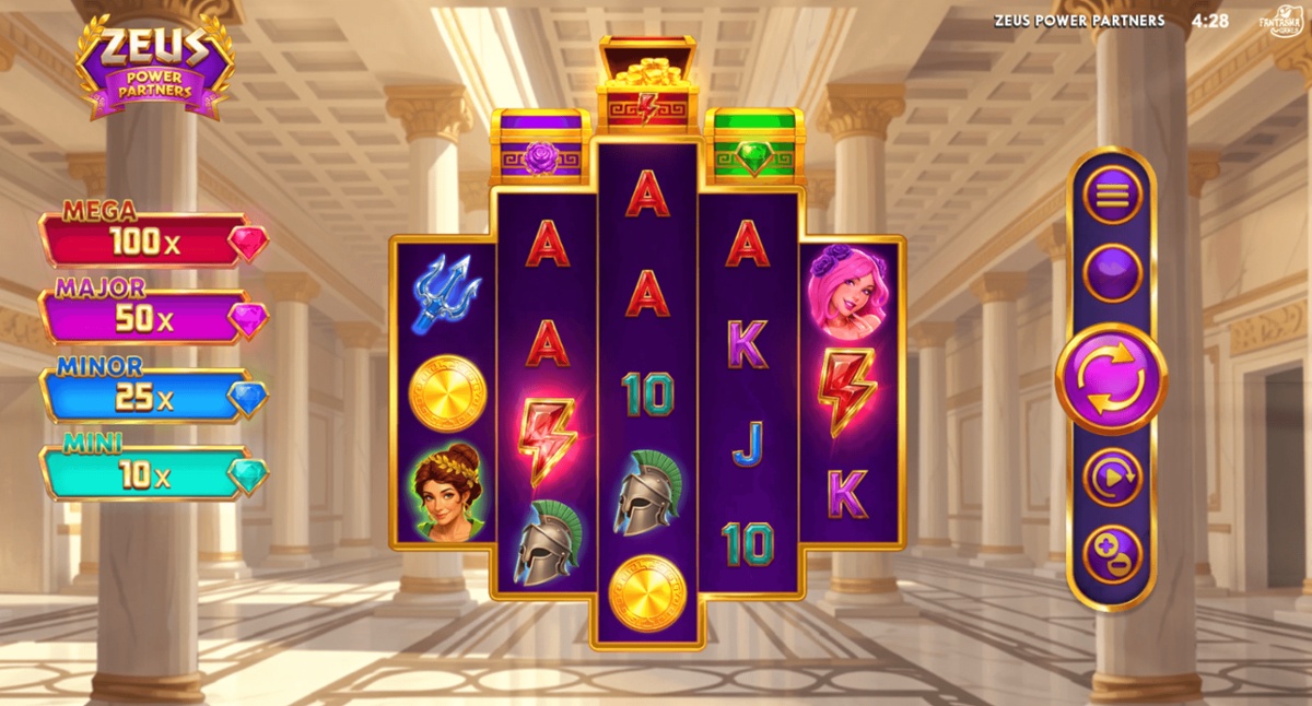 Zeus Power Partners provides a perfect palatial backdrop for this game
