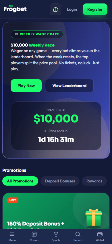 frogbet_casino_promotions_mobile