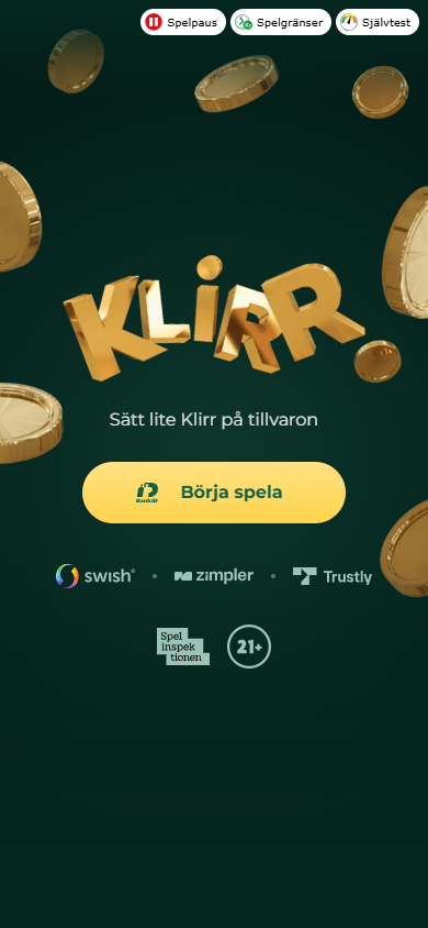 klirr_casino_homepage_mobile