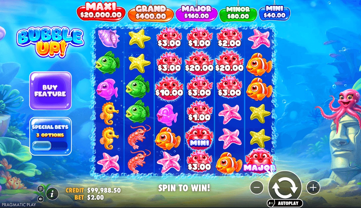 Bubble Up! draws on a familiar theme for Pragmatic Play