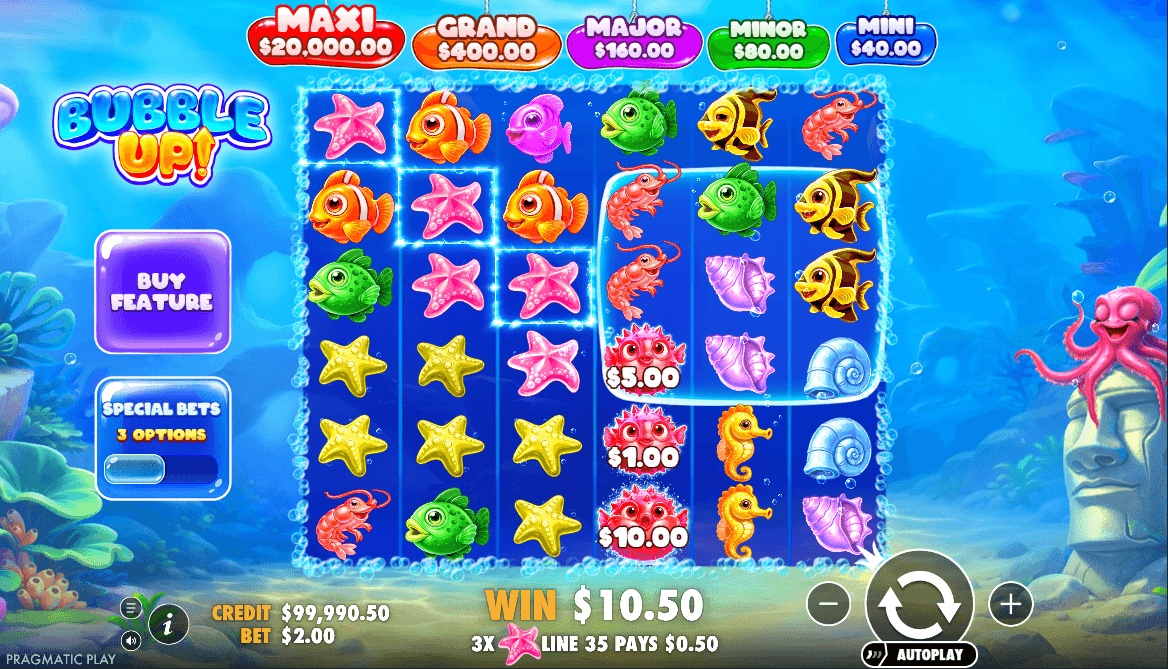 Bubble Up! provides fun gameplay for bettors
