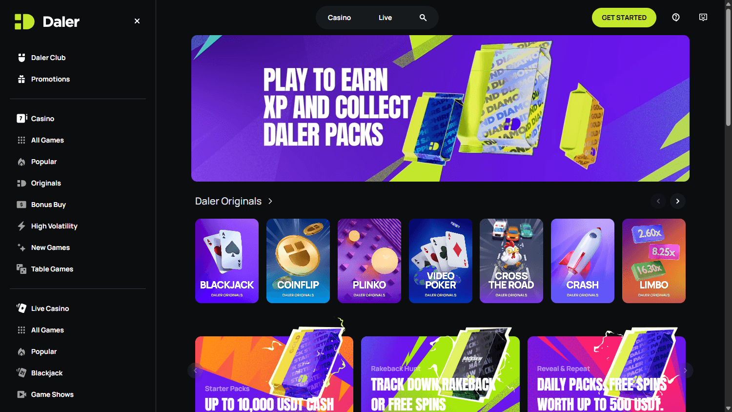 daler_casino_homepage_desktop