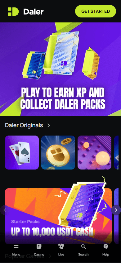 daler_casino_homepage_mobile