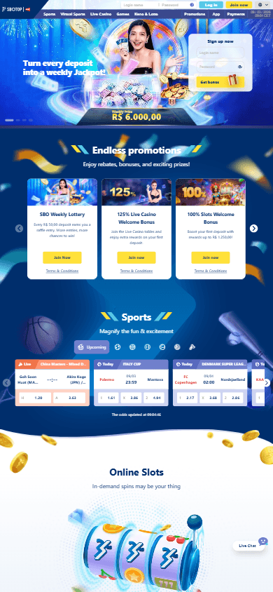 SBOTOP_Casino_homepage_mobile