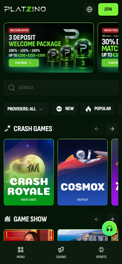 platzino_casino_homepage_mobile