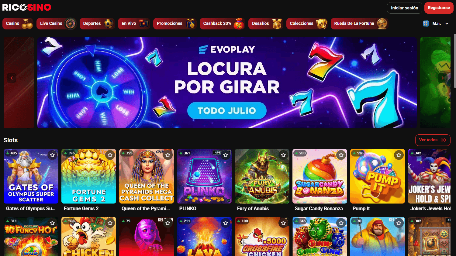 ricosino_casino_homepage_desktop