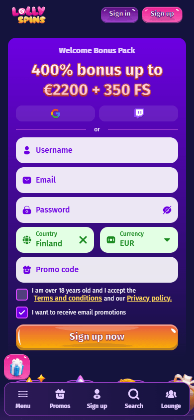 lolly_spins_casino_homepage_mobile