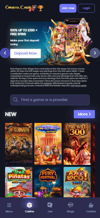 conquercasino_homepage_mobile
