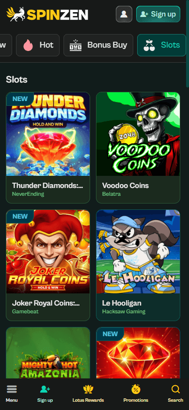 Spinzen_Casino_game_gallery_mobile