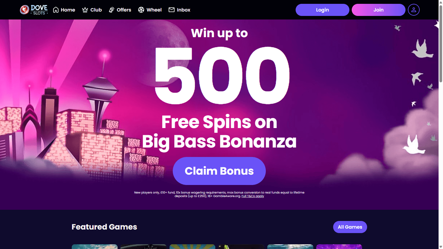 dove_slots_casino_homepage_desktop