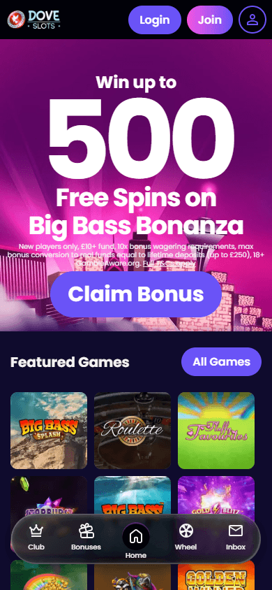 dove_slots_casino_homepage_mobile