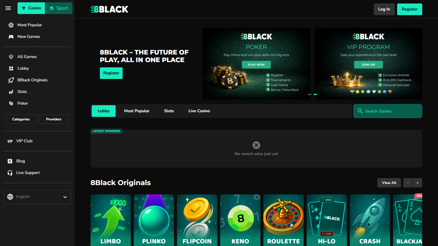 8black_Casino_homepage_desktop