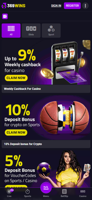 369wins_Casino_promotions_mobile