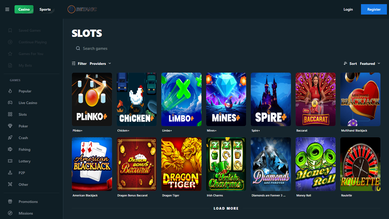 Betanic_Casino_game_gallery_desktop