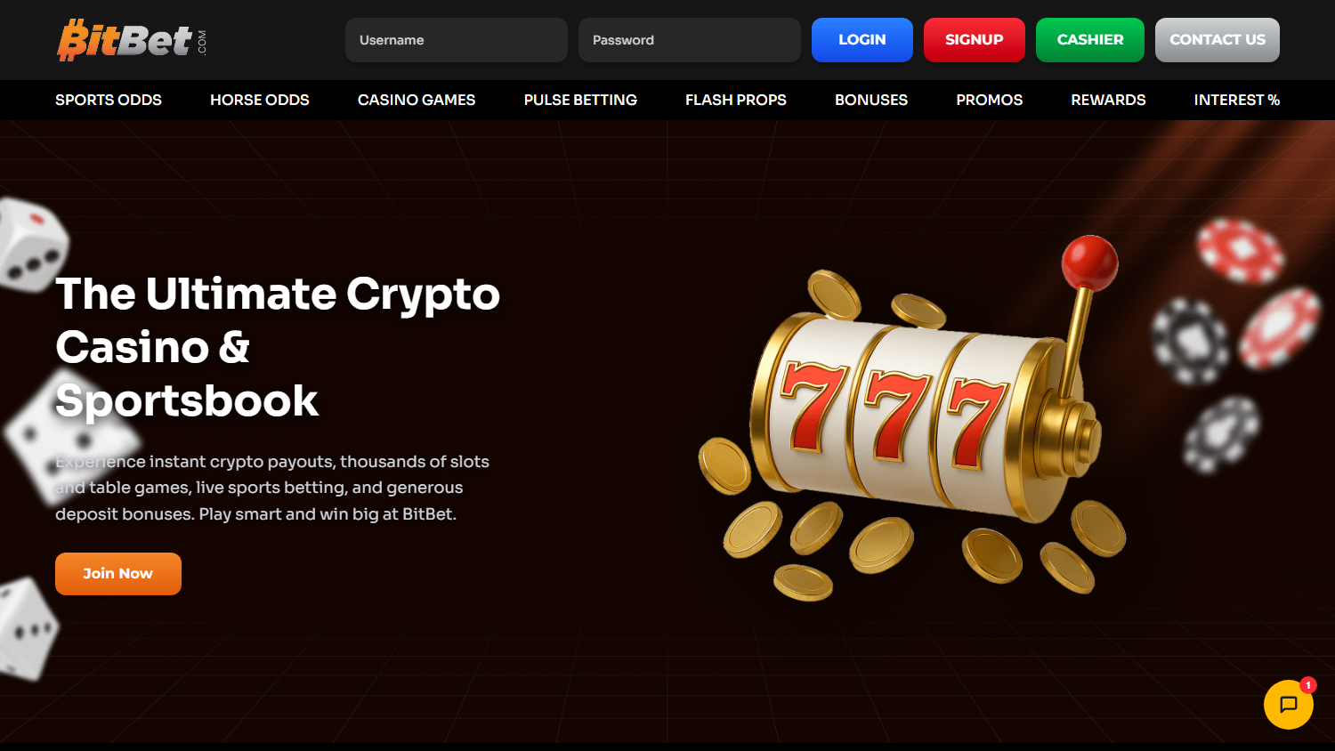 BitBet_Casino_homepage_desktop