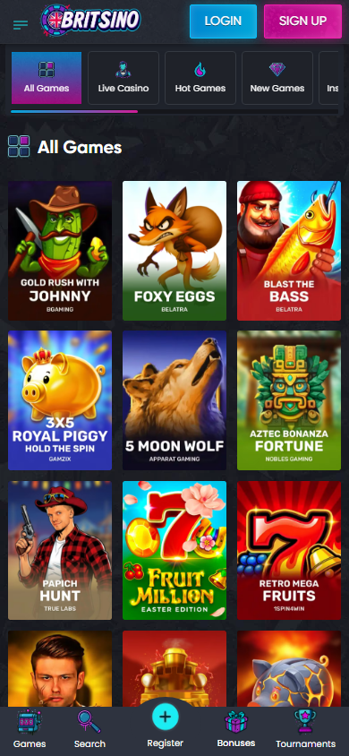 Britsino_Casino_game_gallery_mobile