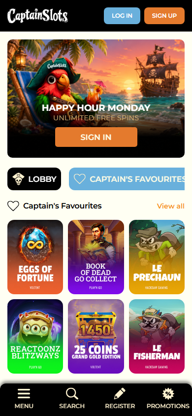 Captain_Slots_Casino_homepage_mobile