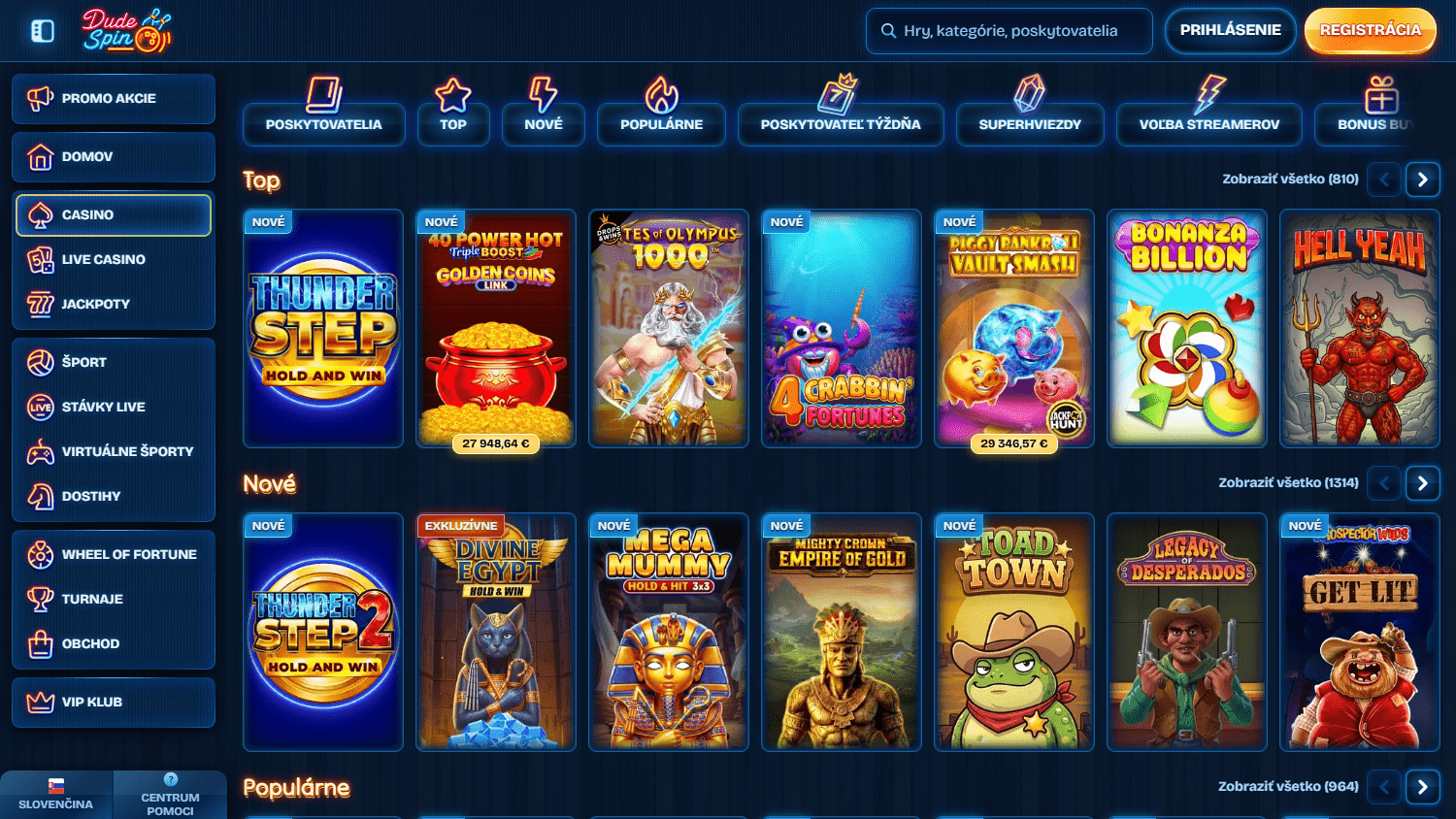 Dudespin_Casino_game_gallery_desktop