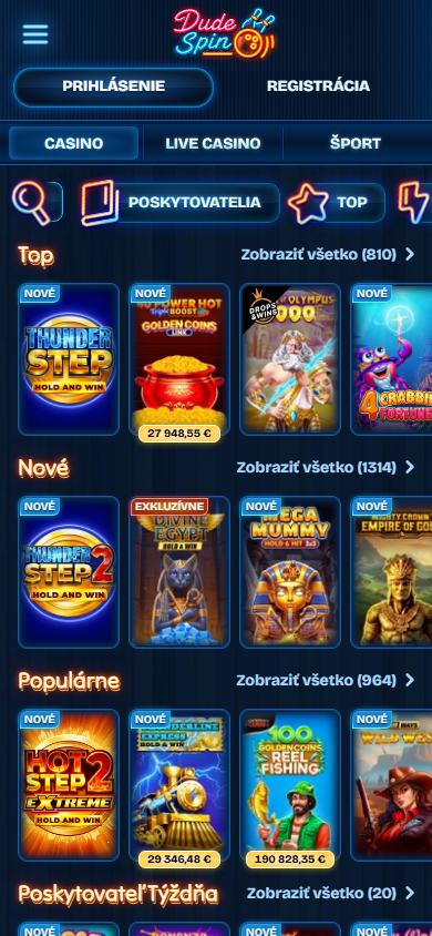 Dudespin_Casino_game_gallery_mobile