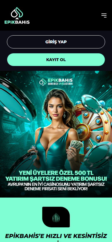 Epik_Bahis_Casino_homepage_mobile