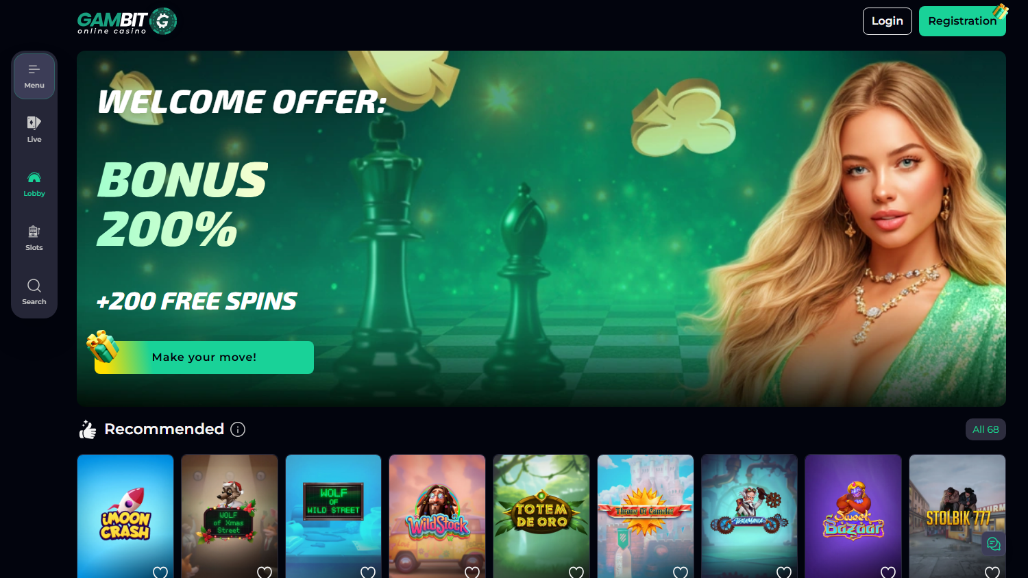 G4mbit_Casino_homepage_desktop