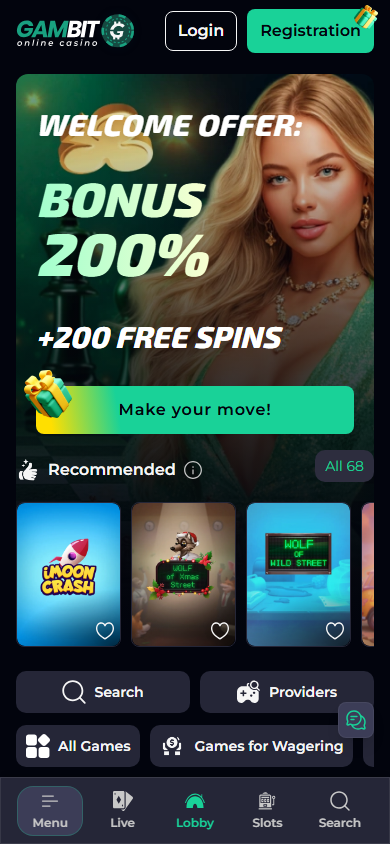 G4mbit_Casino_homepage_mobile