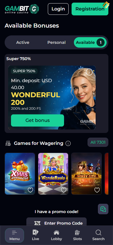 G4mbit_Casino_promotions_mobile