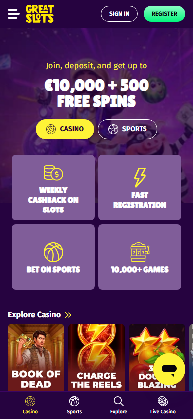 Great_Slots_Casino_homepage_mobile