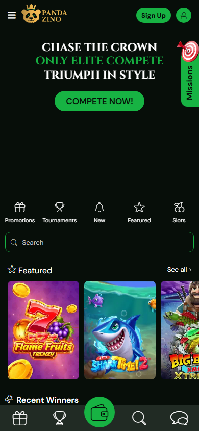 Panda_Zino_Casino_homepage_mobile