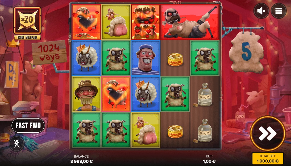 Bonus Game is triggered when players land two non-adjacent Broken Heart symbols on reels 5 and 6
