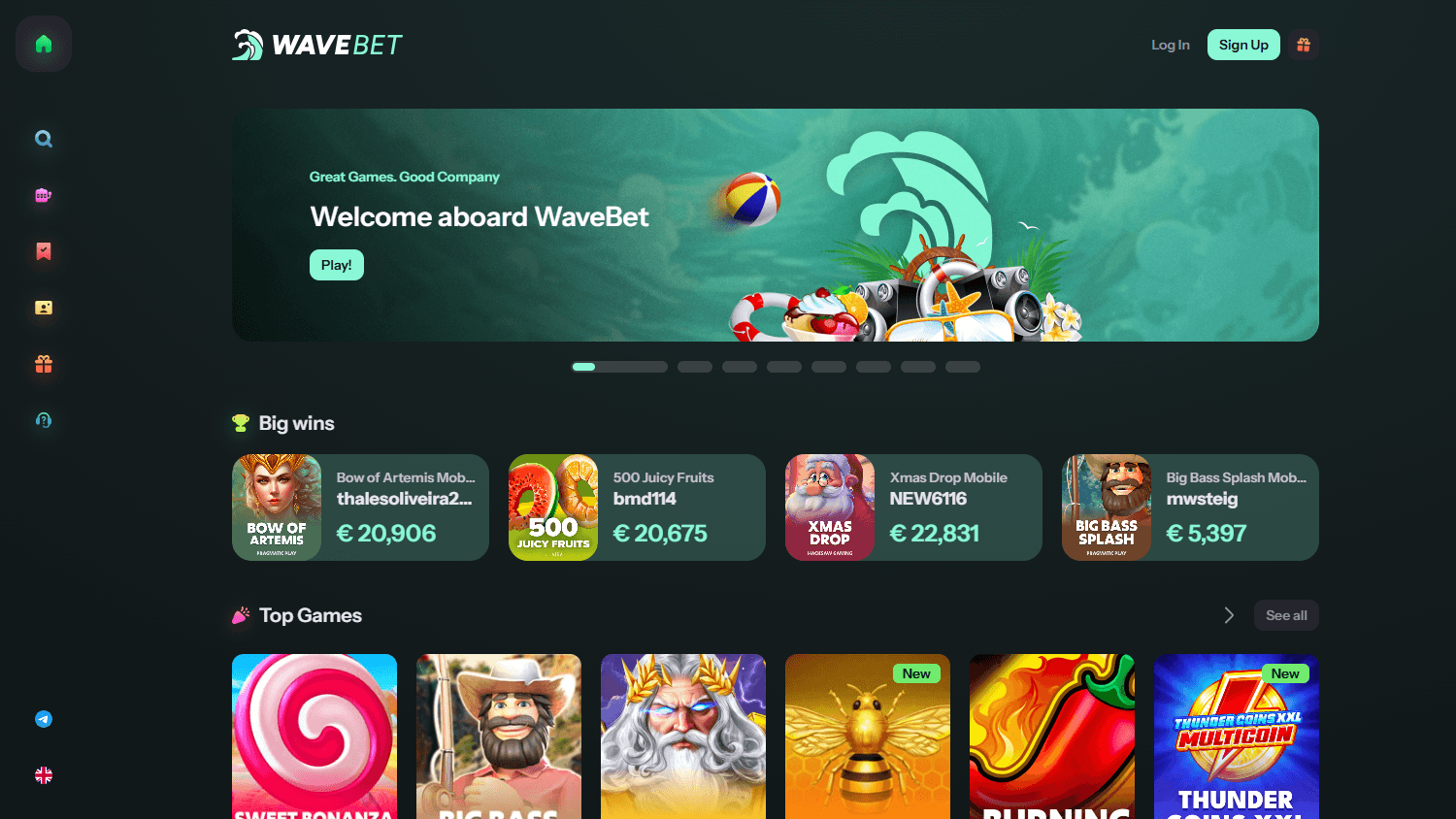 WaveBet_Casino_homepage_desktop