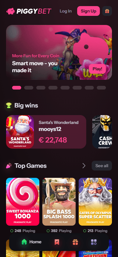 PiggyBet_Casino_homepage_mobile