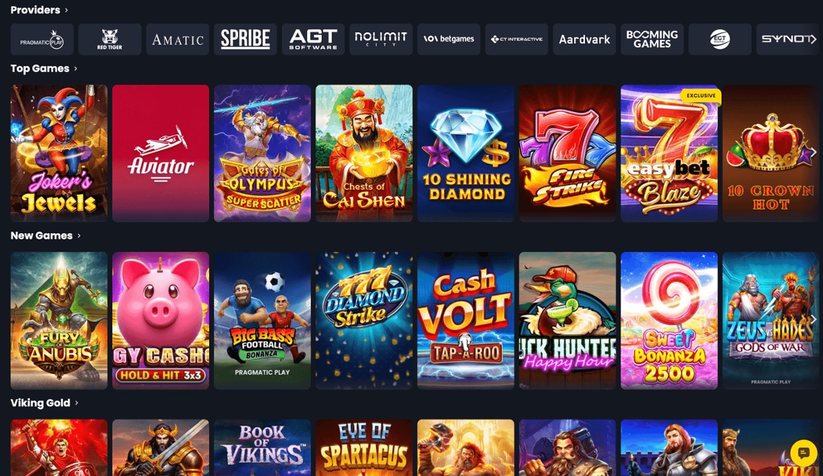 Top providers and games available on Easybet.co.za for SA players