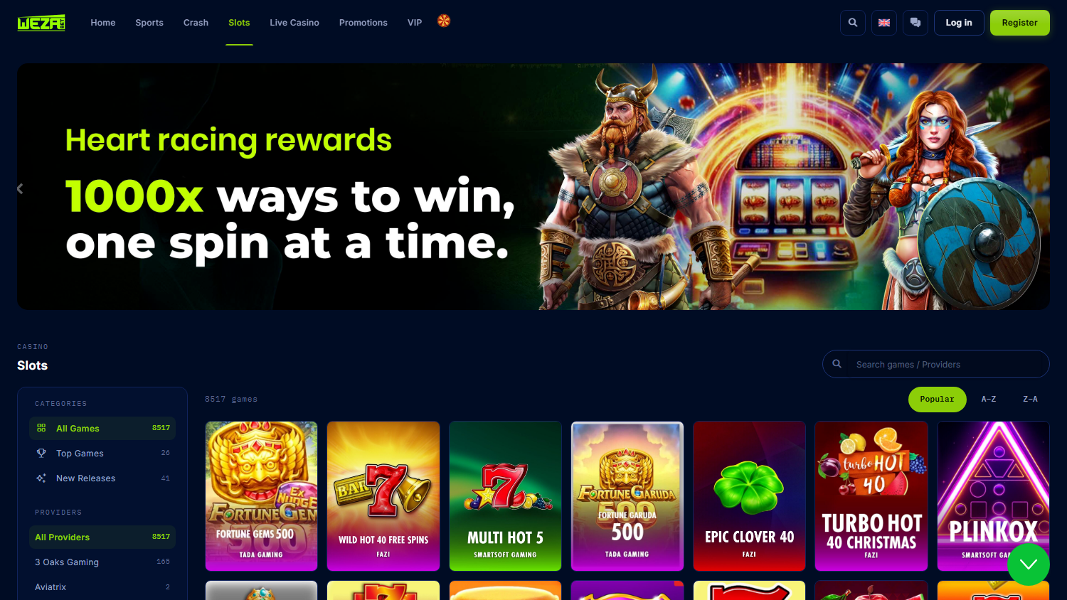 Weza_Bet_Casino_game_gallery_desktop