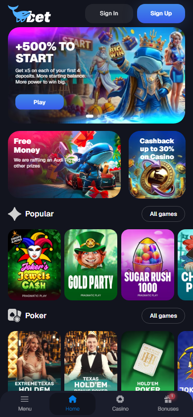 WhaleBet_Casino_homepage_mobile