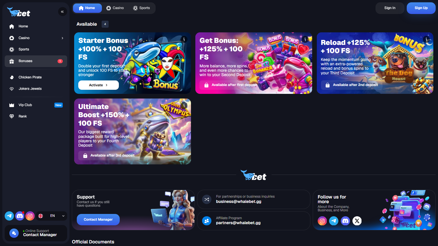 WhaleBet_Casino_promotions_desktop