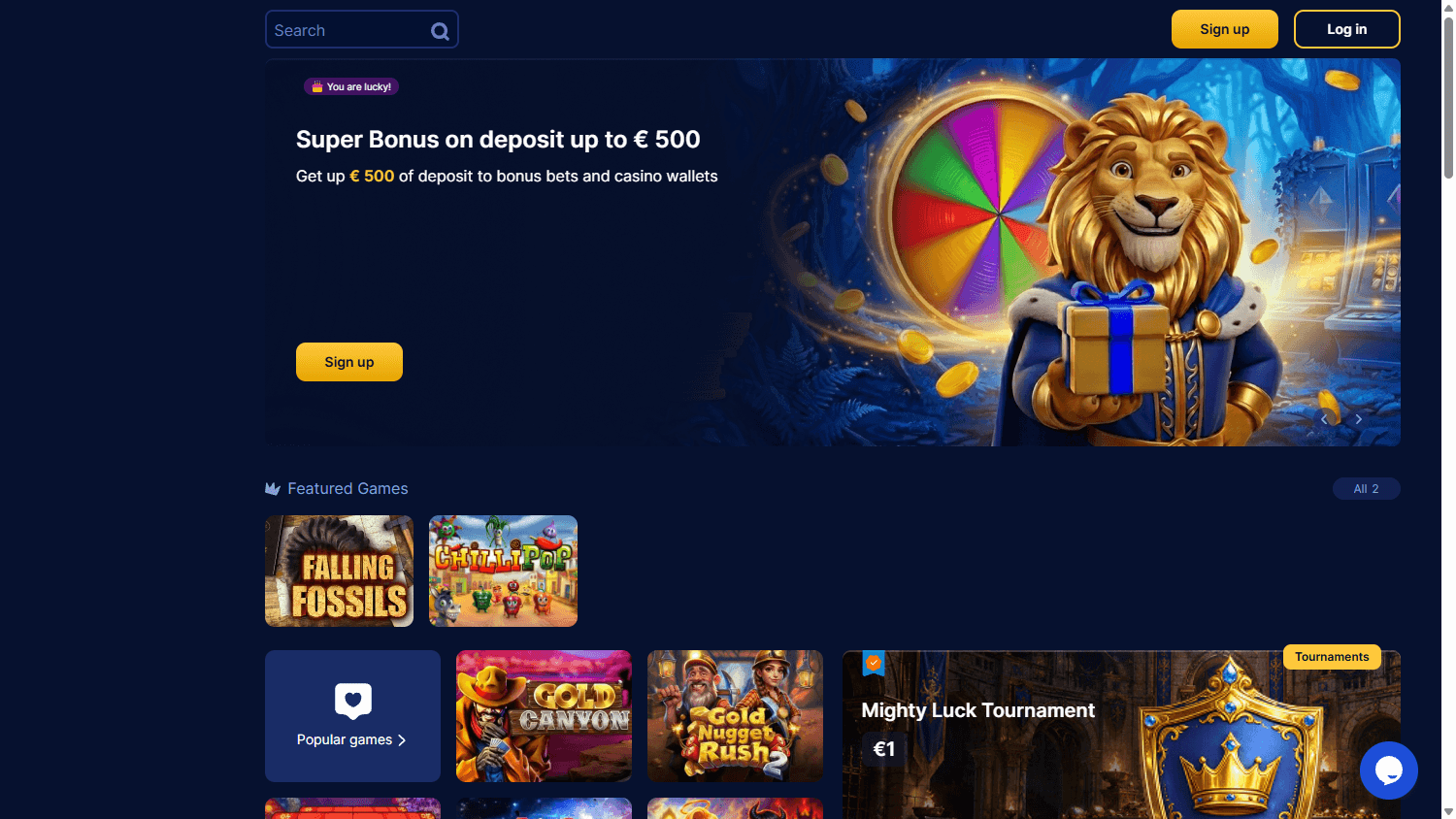 mighty_luck_casino_homepage_desktop