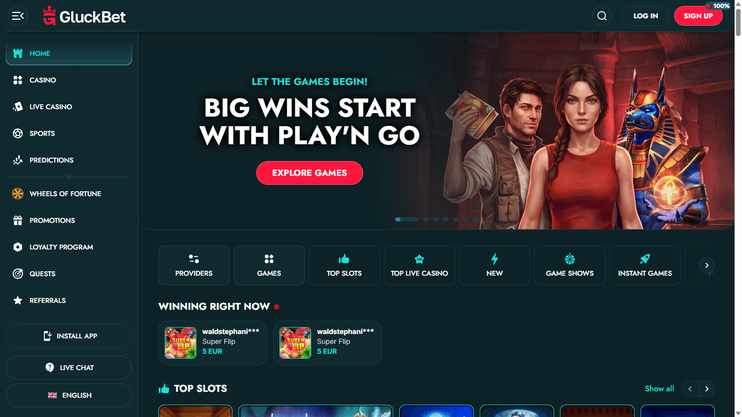 gluckbet_casino_homepage_desktop