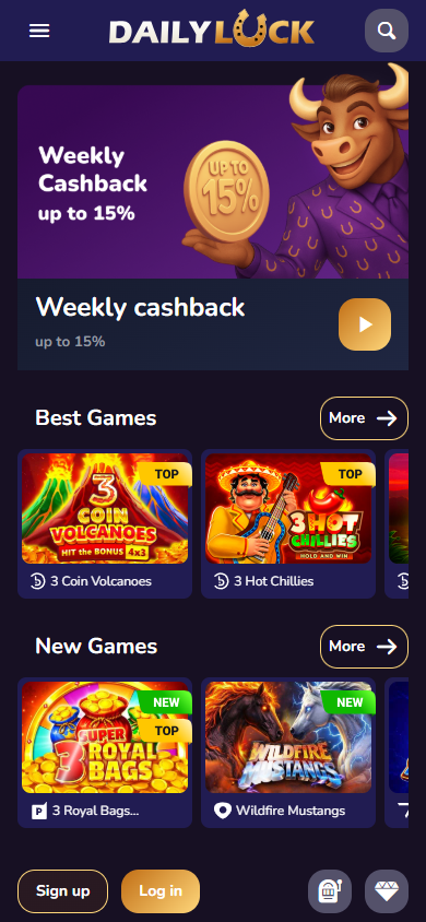 Dailyluck_Casino_homepage_mobile
