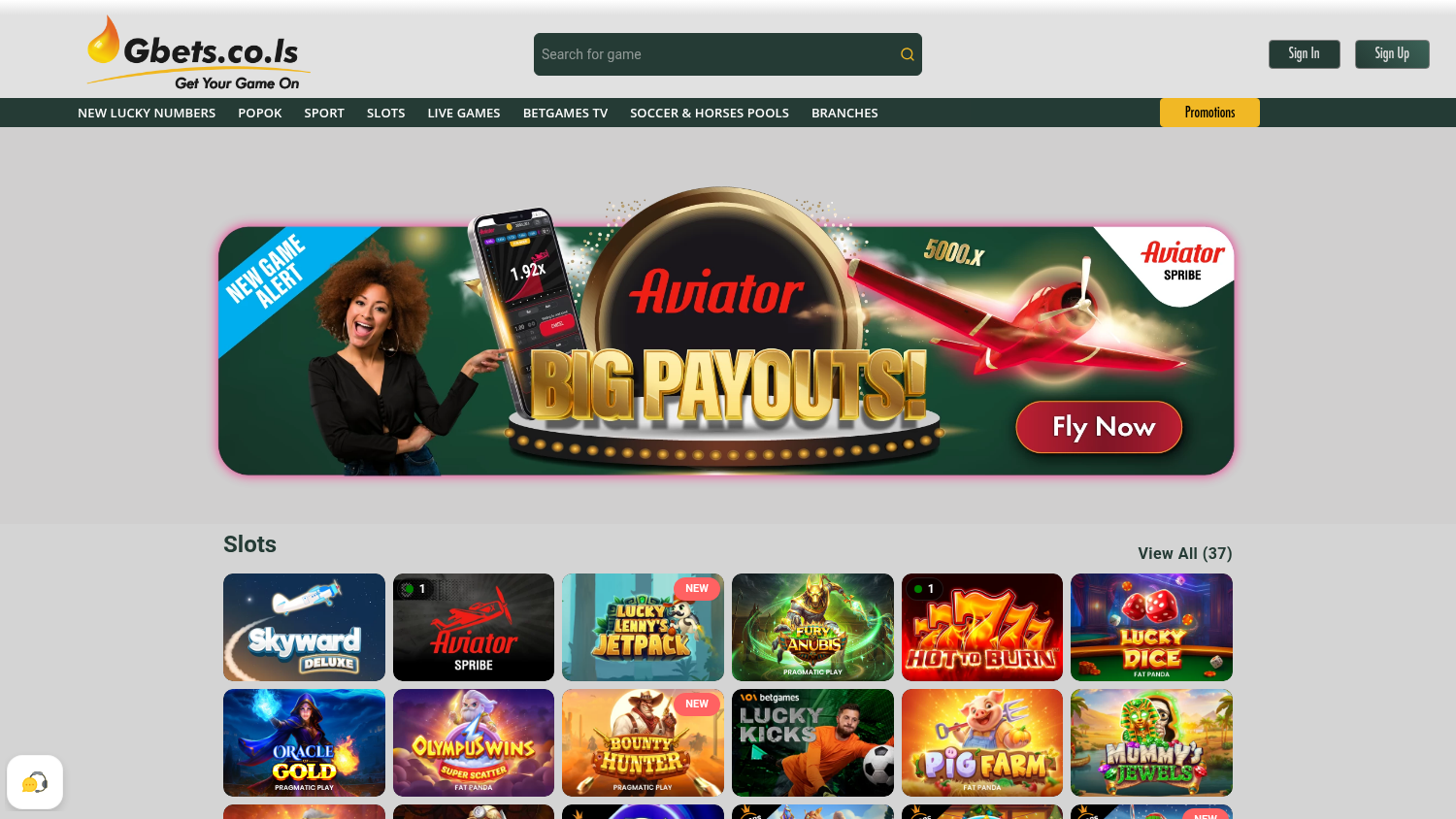Gbets_Casino_LS_homepage_desktop